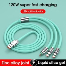 6A 3 In 1 Usb Cable Fast Super Charging Cable Micro USB Type-C Fast Charger Data
