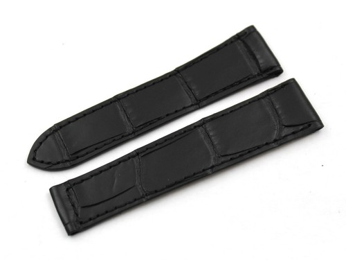 Bracelet En Cuir Crocodile Bordeaux Artisanal - Largeur 18/16mm - Compatible Montres De Luxe - Neuf