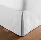 Hudson Park Collection Egyptian Percale Queen Bedskirtcolor silver new