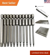 Comprehensive Torx Drill Bit Set: 11 Security Bits in S2 Steel, 3-Inch Size