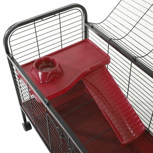 42 in Indoor Rabbit Cage Bunny Guinea Pig Hutch Pet Play House for Small Animals - Picture 6 of 12