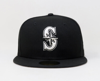 帽子 THE CAP 5950 SEAMAR BLACK New Era 59Fifty Men Women Hat Basic Seattle Mariners Black