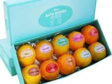 Bath Bombs Gift Set – Ten (10) Unique Scents in One Box, Relaxation in a Box