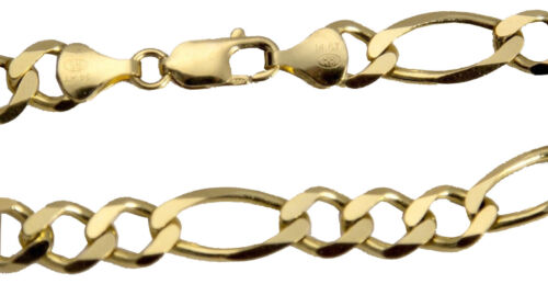 14k Solid Yellow Gold Figaro Link Chain Necklace 1.5mm -11.5mm Sz 16"-30" - Picture 12 of 13