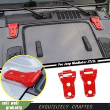 For Jeep Gladiator JT/JL 18-25 Accessories Red Car Hood Engine Hinge Cover Trim