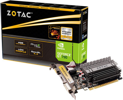 Geforce GT 730 Zone Edition 4GB DDR3 PCI Express 2.0 X16 (X8 Lanes) Graphics Car