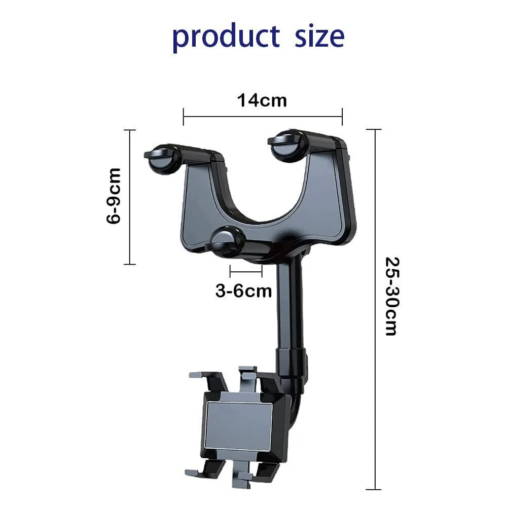 360° Car Phone Holder Rotatable And Retractable Rearview Mirror Mount Universal 360° Car Phone Holder Rotatable And Retractable Rearview Mirror Mount Universal