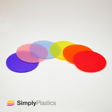 3mm Perspex® Laser Cut Coloured Frosted Plastic Disc Circle - Metric