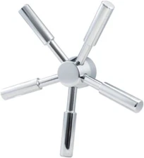 Round Shaft Gun Safe 5 Spoke Gun Safe Handle With Chrome Finish Safe Box Handle