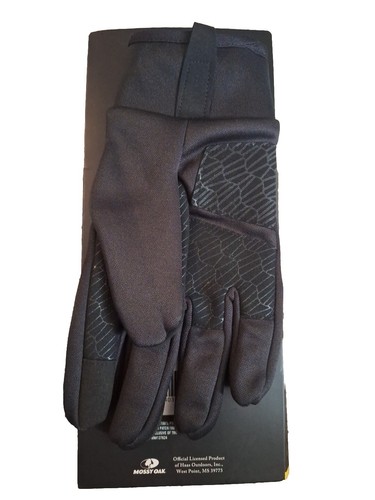 Mossy Oak Men's Midweight Gloves Black Size Medium touchscreen compatible new - Picture 2 of 4