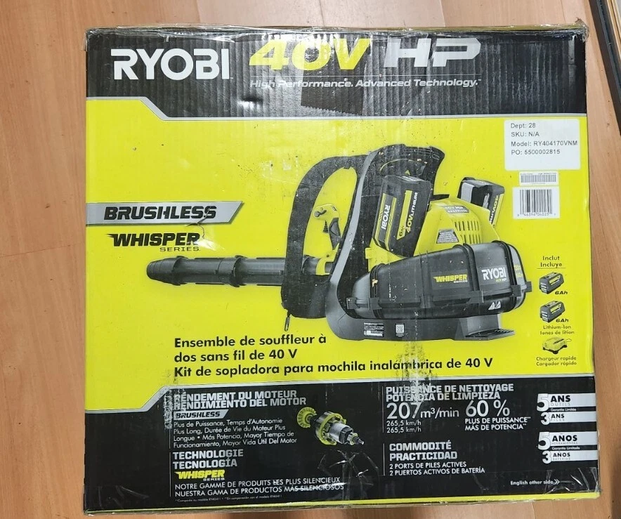 Ryobi 40 on sale volt backpack blower