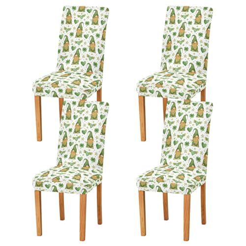 St Housses de Chaise en Spandex pour Salle à Manger Lot de 4 Chaise Imprimée Extensible Protec... - Photo 2/7