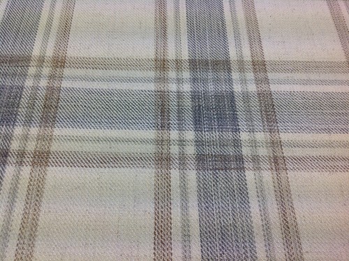 Fryetts/P+S DOVEDALE Dove (Grey)Linen Blend Check Fabrc for Upholstery/Curtains - Picture 2 of 4