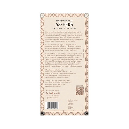 Old School Rituals | Elixir de aceite capilar de 63 hierbas, reduce la caída del cabello, natural - 100 ml - Imagen 8 de 8