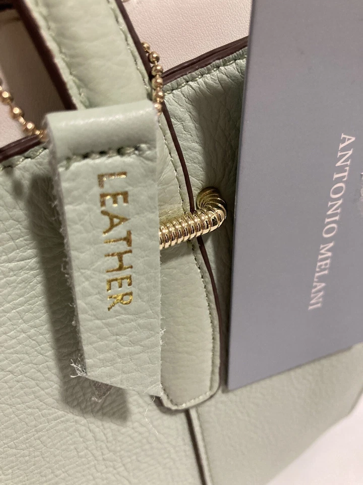 ANTONIO MELANI * 全新带标签 * - 阅读说明 - 软薄荷经典钱包 MSRP - 229.00 美元 — 第 2/4 张图片