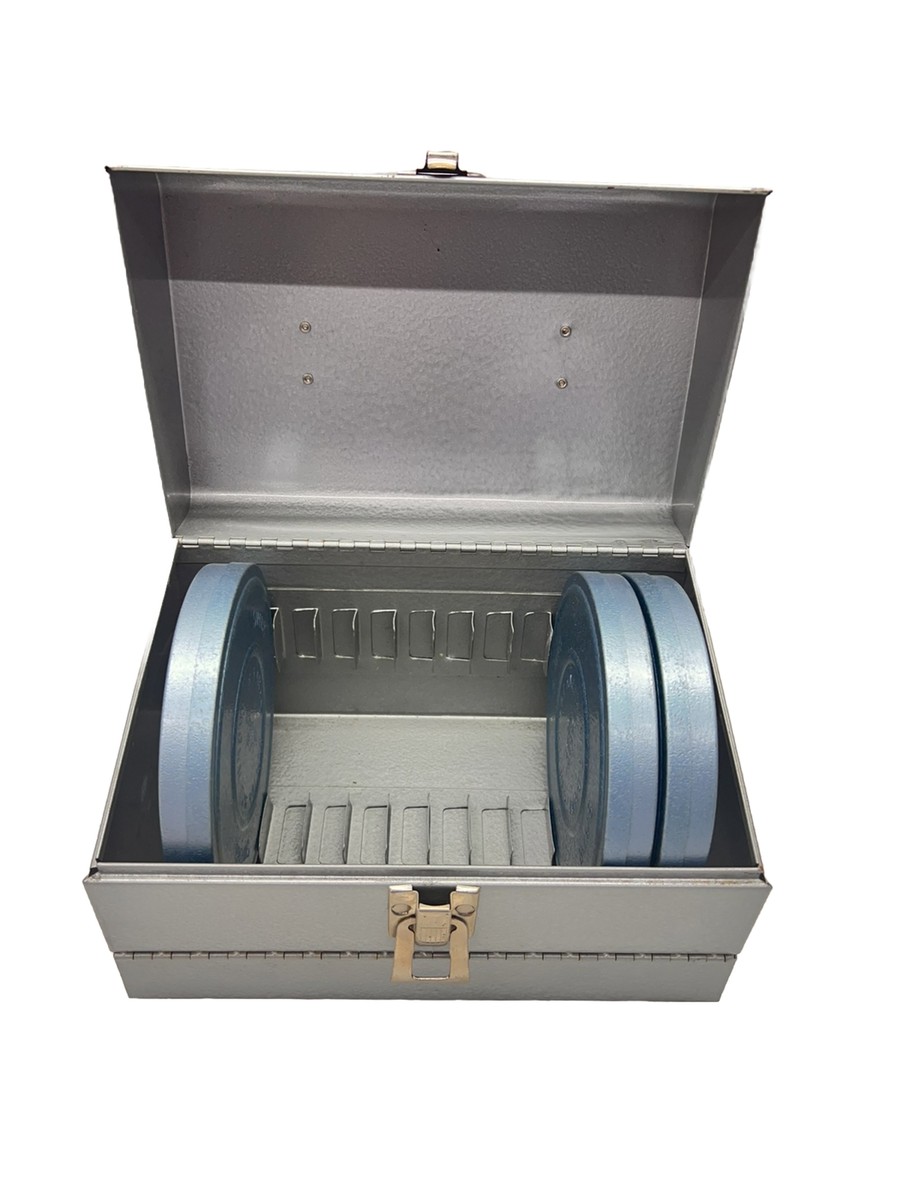 Vintage Logan Deluxe Metal 8 MM Film Chest with 3 Super 8 Reel