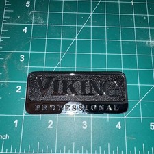 Viking Professional NEW OEM 3" Metal Emblem CHROME Logo Badge Adhesive Name