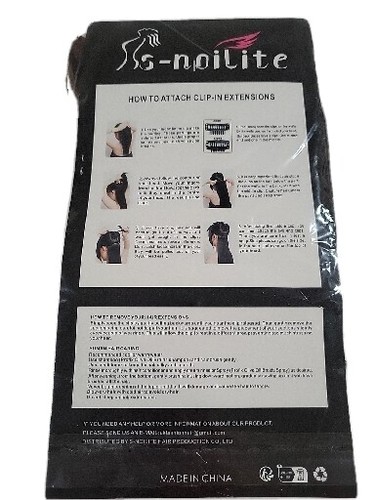 Extensions Straight Human Brand S-noilite 8 Piece Clip in Hair, 8" - Picture 4 of 4
