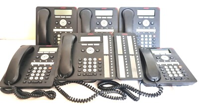 Restposten x6 Avaya 1608-i IP Büro Business Telefone mit x1 Erweiterungsmodul
