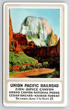 Zion Bryce Canyon 1936 Calendar Union Pacific Railroad Pocket Size Vintage