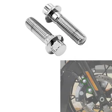 M10x1.5 Metric Chrome Front Brake Caliper Bolts Kits Fit For Harley Touring New