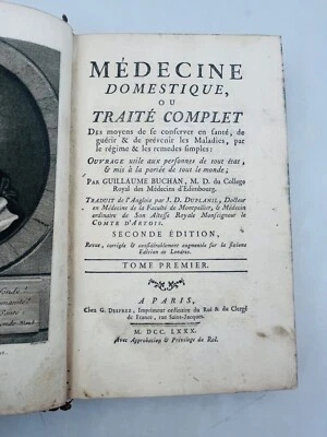 GUILLAUME BUCHAN | Médecine domestique ou Traité complet des moyens de se | 1780 - Photo 1/4