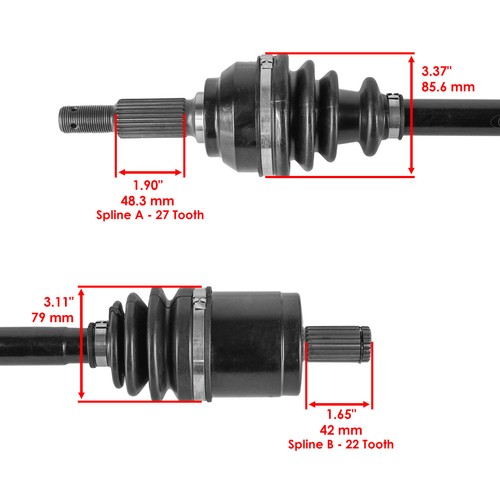 Front CV Axles For John Deere XUV Gator 850D (Diesel) ( - 080000) Left And Right - Picture 5 of 7