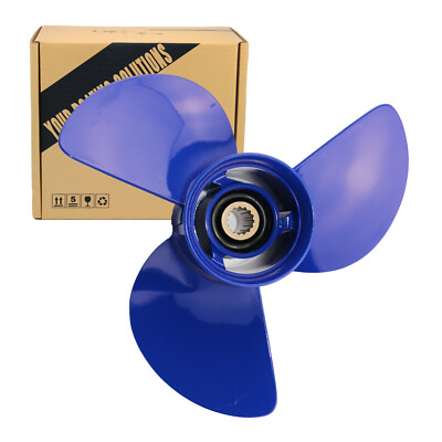 Boat Propeller 13 1/2x15 For Yamaha Outboard F 70-115 hp 15 Spline OEM Blue Prop