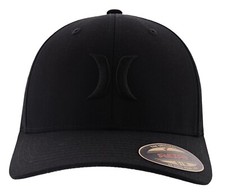 HURLEY MEN'S ONE ONLY FLEXFIT HAT BLACK / BLACK