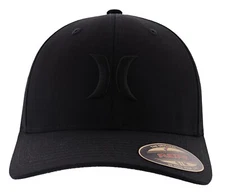 HURLEY MEN'S ONE & ONLY FLEXFIT HAT BLACK / BLACK