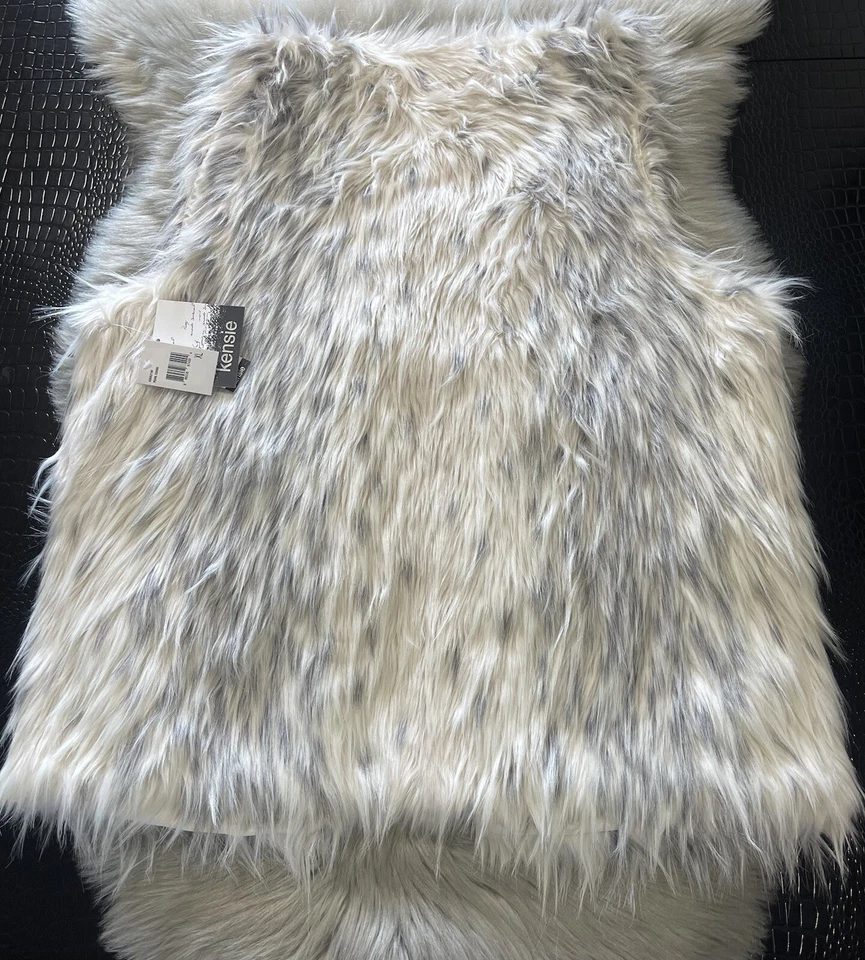 Nuevo con etiquetas Chaleco Kensie Imitación Piel En Perla Combo Talla XL Estampado Animal Manchado Nuevo Foto 4 de 4
