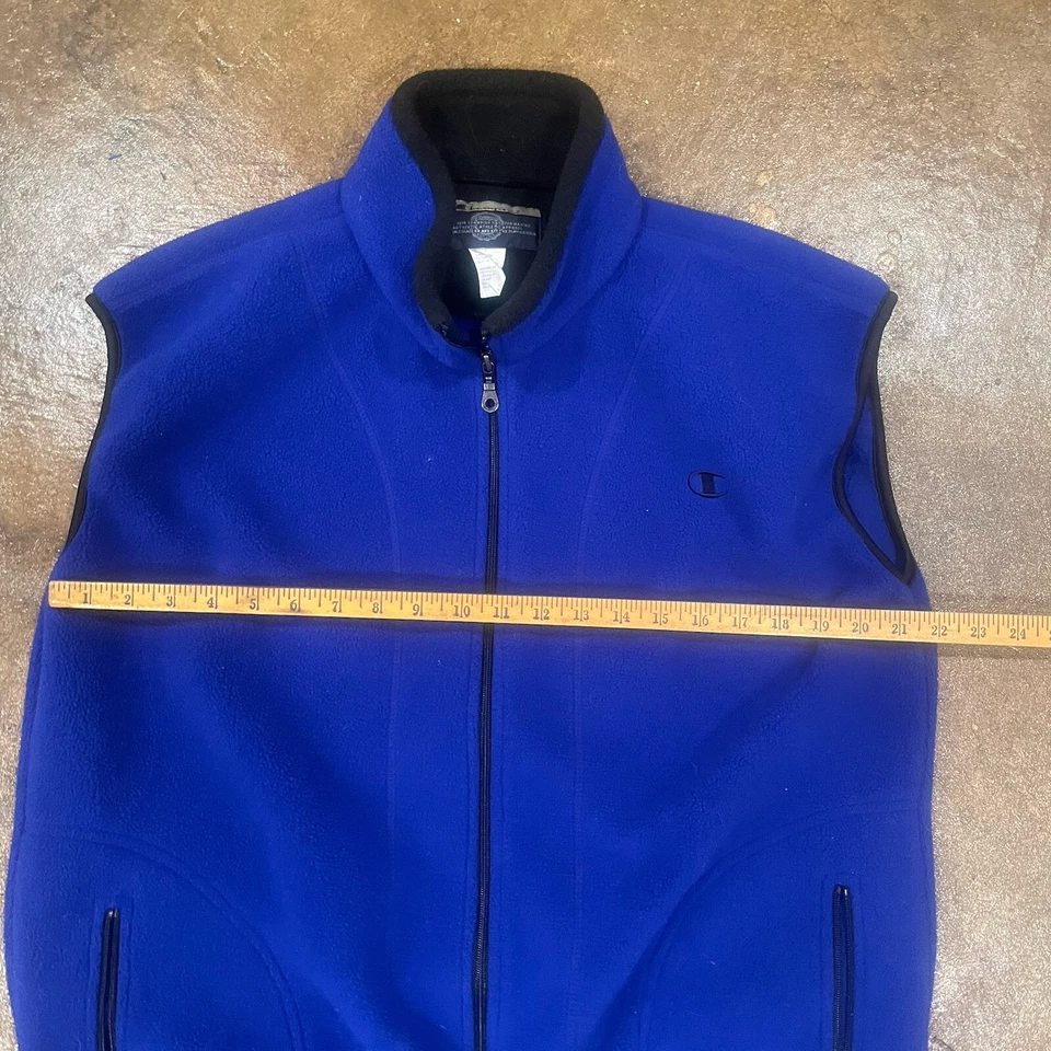 Vintage Champion Hecho en Canadá Azul Mejor Cremallera Vellón Retro Hombres’s Bolsillos Grandes Foto 2 de 4