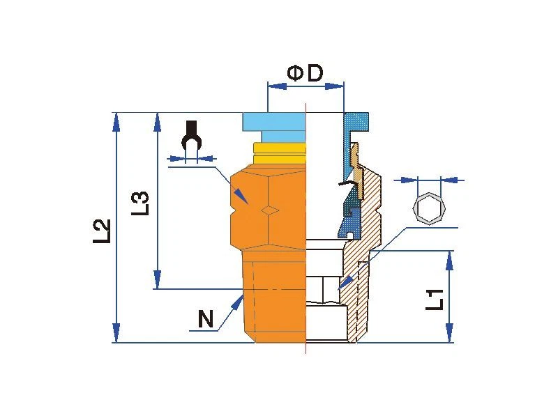 3/8 Tube x 1/4 NPT MALE ONE TOUCH FITTING Push in to Connect 5 Pcs - Image 3 of 4