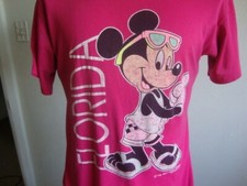 Vintage 80's Walt Disney Mickey Mouse Florida Souvenir T Shirt Size M
