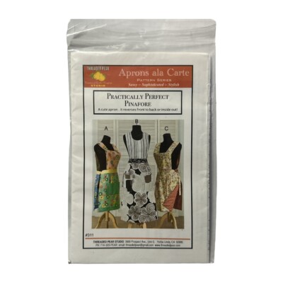 Threaded Pear Aprons ala Carte Practically Perfect Pinafore Apron Pattern #311