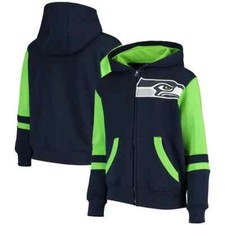 Seattle Seahawks NFL Boys Stadium Full-Zip Hoodie / NWT
