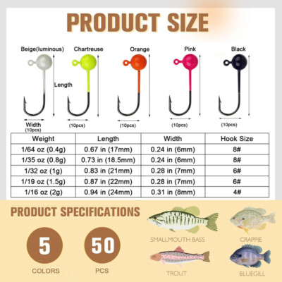 best hook for crappie fishing Panfish Hooks 150pcs Aberdeen Long Shank High Carbon Steel Fish Hooks Sunfish Small Bass Trout Freshwater 8# 6# 4# 2# 1# 1/0 : Sports & Outdoors Perfect for fishing live or dead bait Jig Crappie Best Bait For