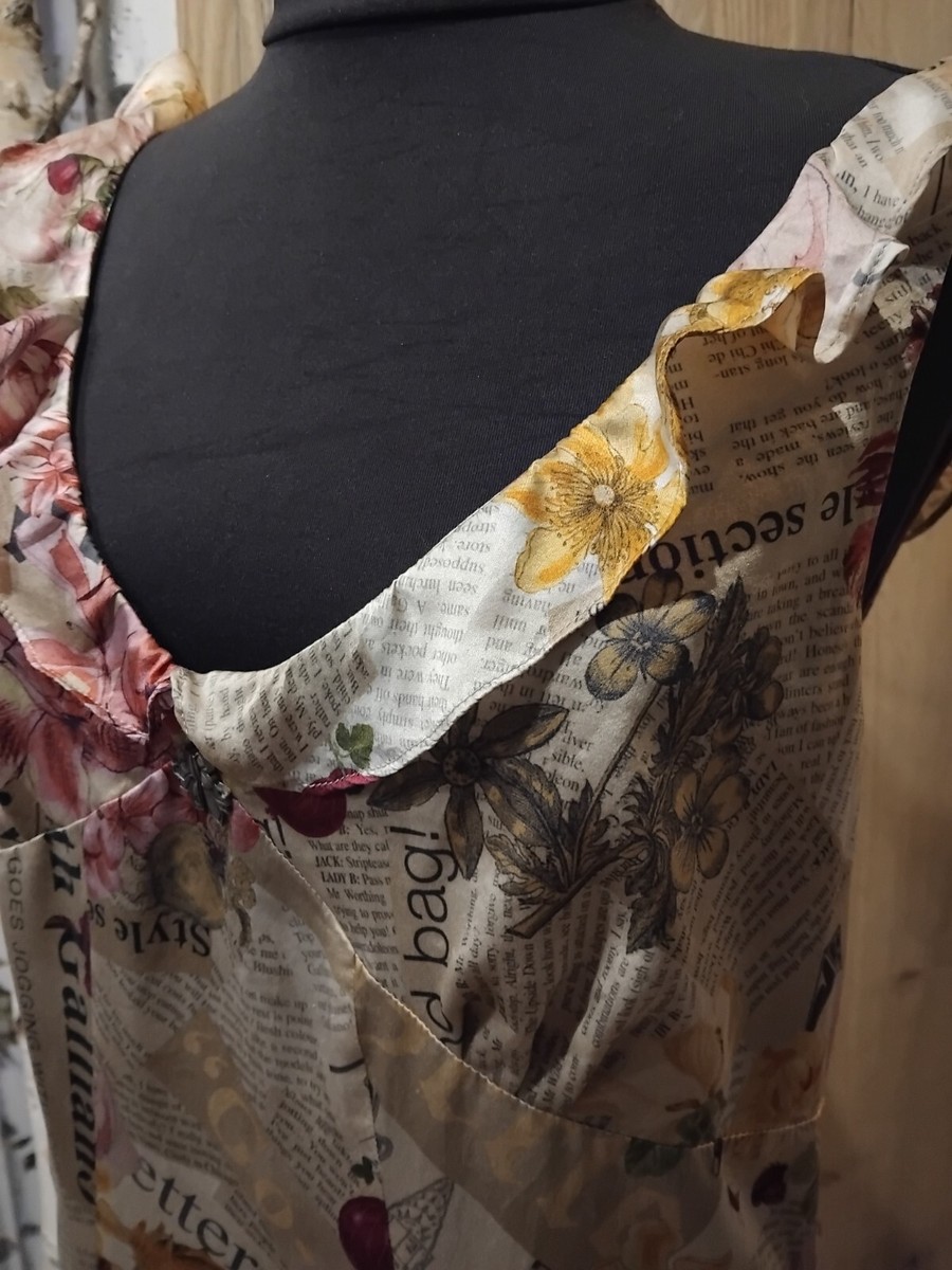 John Galliano - カットソー　S  ジョンガリ　silk96% Vtg CHRISTIAN DIOR BY JOHN GALLIANO PINK MONOGRAM TOP FR40