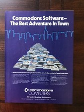 1984 vintage original print ad Commodore Computers - The Best Adventure In Town