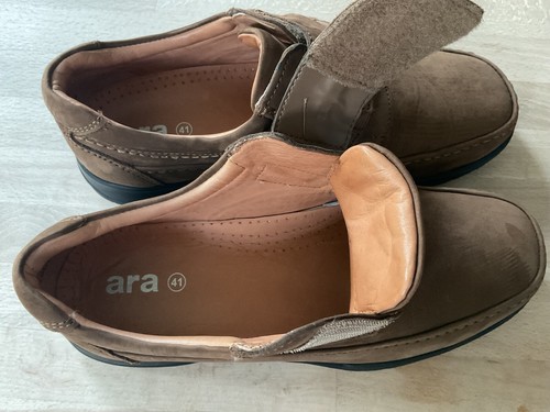 ara Halbschuhe Herren Wildleder Gr. 41 Klettverschluss, braun - Bild 4 von 5
