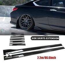 Glossy Black Side Skirt Rocker Lip Splitter Extension For Hyundai Genesis Coupe