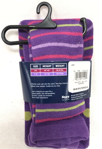 3 Pack Kids Source Cotton-Spandex Tights Purple Size 4-6 New Sears Active Wear - Picture 4 of 4