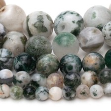 Natural Tree Agate Beads 15 Strand Round Jewelry Making 4mm 6mm 8mm 10mm 12mm