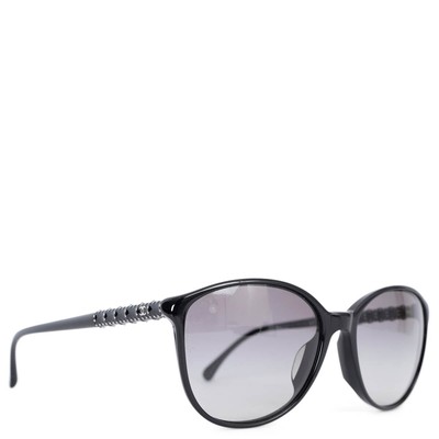 69942 auth CHANEL black acetate STUDDED Sunglasses 5207-A | eBay