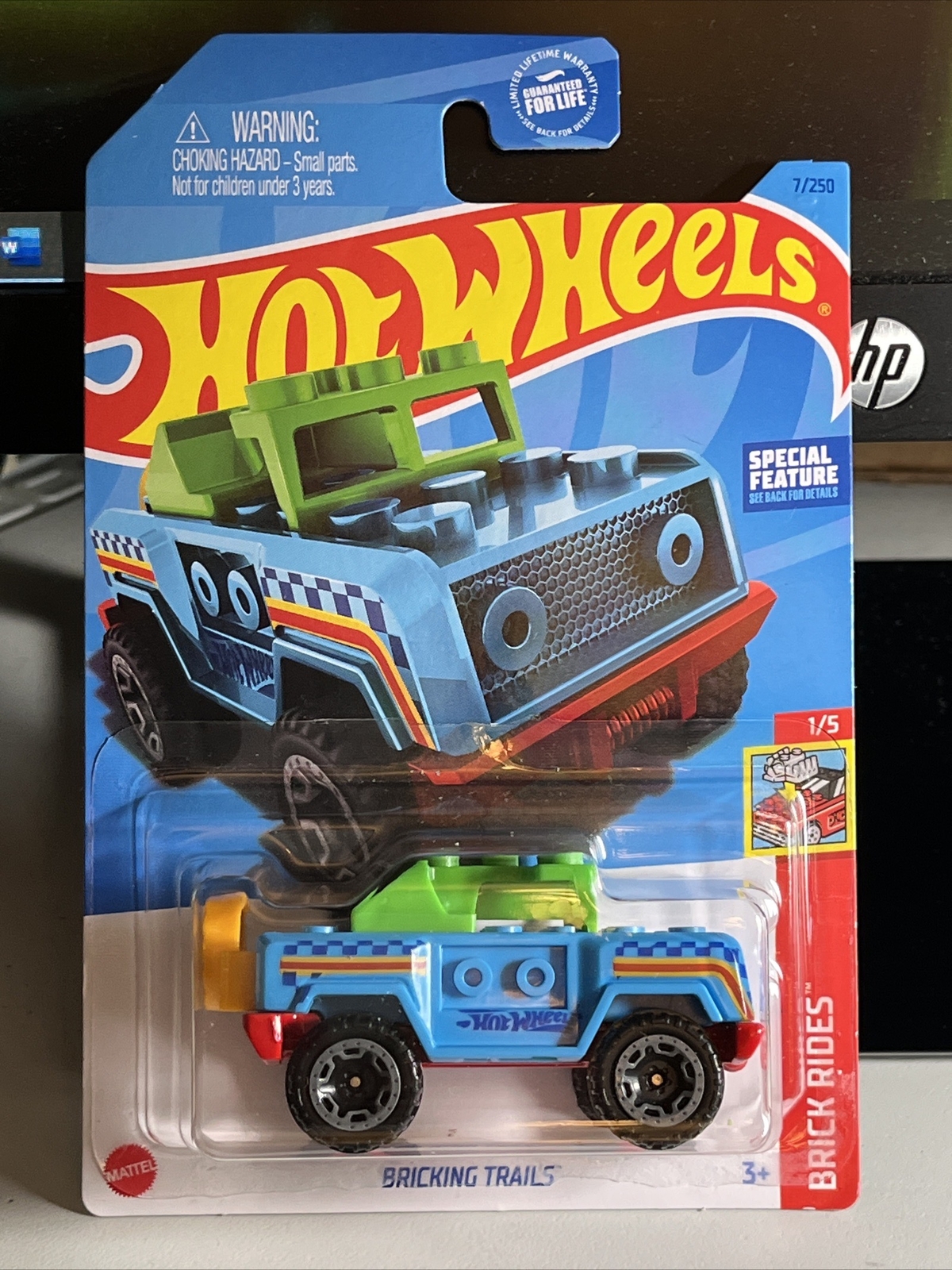 2023 Hot Wheels BRICKING TRAILS 7/250 Brick Rides 1/5 Blue NEW LEGO | eBay