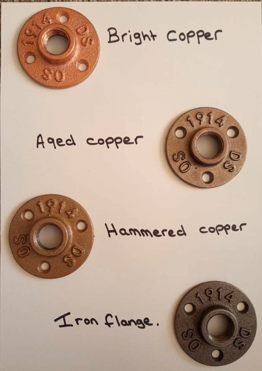 Handmade 22mm Heavy duty copper pipe wall mounted clothes rail choice of flange