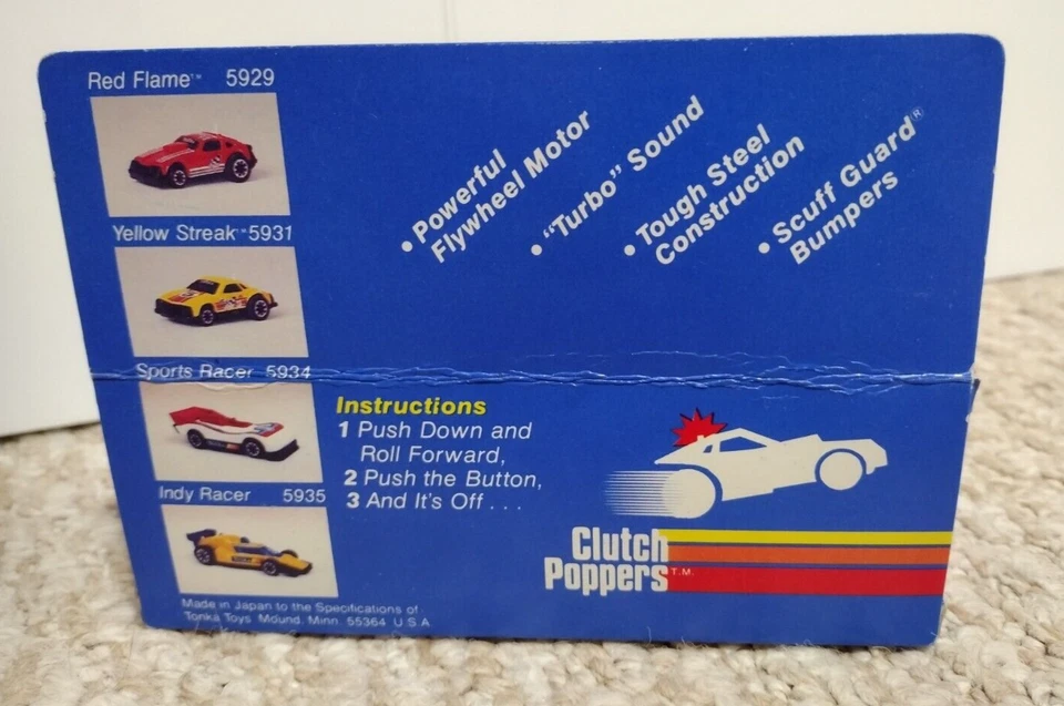Vintage 1979 Tonka Clutch Poppers YELLOW STREAK #5531 Chevy Monza NEW & UNUSED! - Image 2 of 2