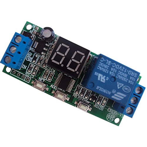 DC 5V 12V 24V Digital LED Display Infinite Cycle Delay Timer Switch ON/Off Re...
