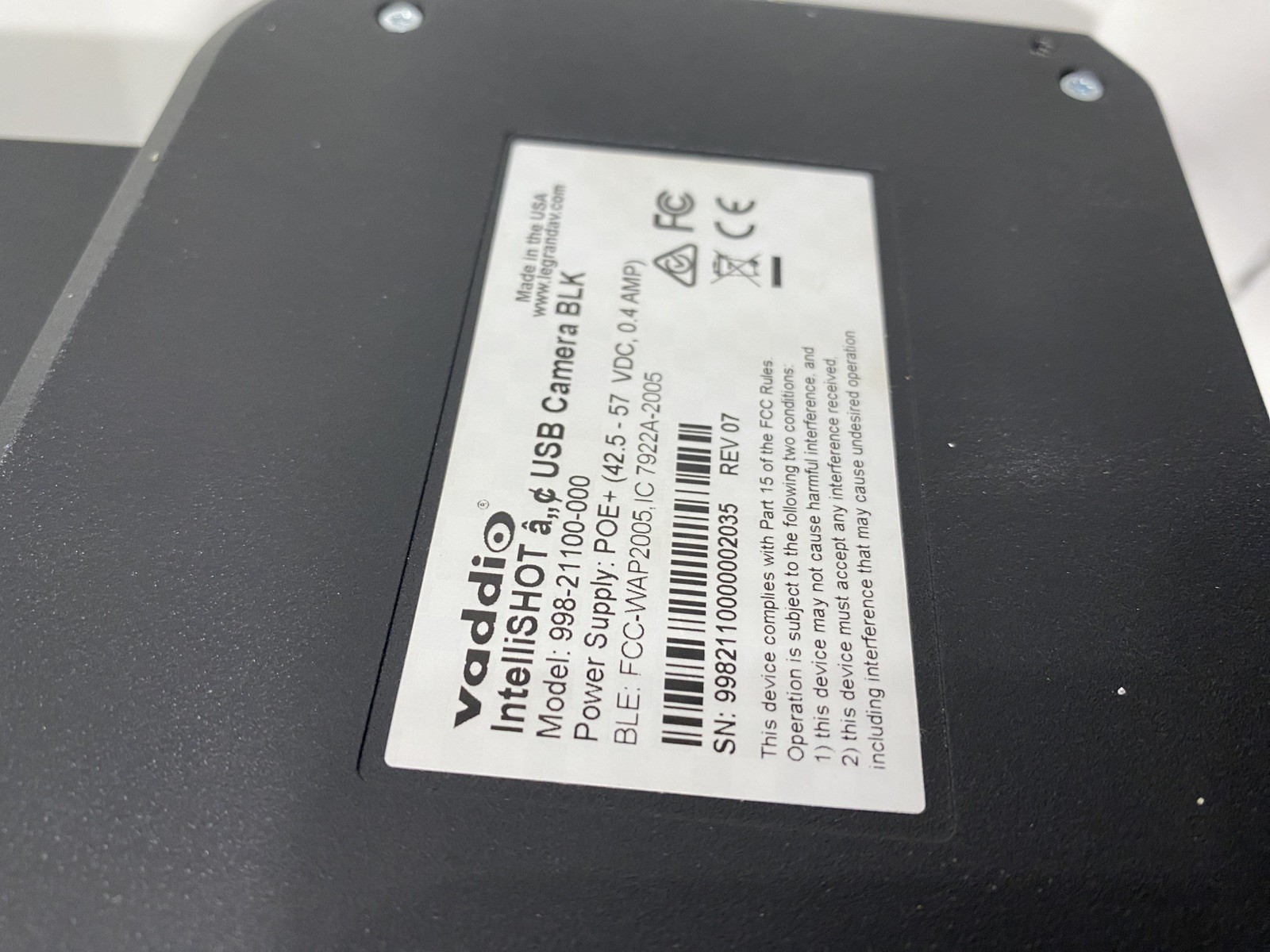 Vaddio #998-21100-000  intelliSHOT conference room Camera Series