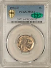 1934-D BUFFALO NICKEL - PCGS MS-64, FLASHY, PREMIUM QUALITY! CAC APPROVED!